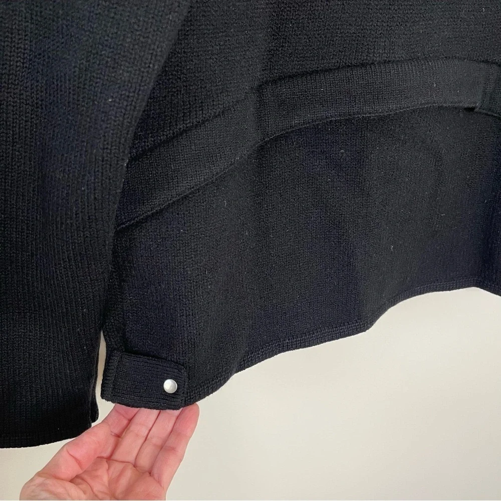 Polo Sport Ralph Lauren Black Heavy Cashmere Zip Cardigan Sweater Jacket Medium